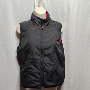 Reversible Elegant Black/Pink Sleeveless Vest for Women